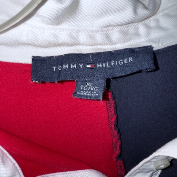 Women's Classic Preppy Tommy Hilfiger bold colorblock and embroidered Crest XL - Picture 2 of 4